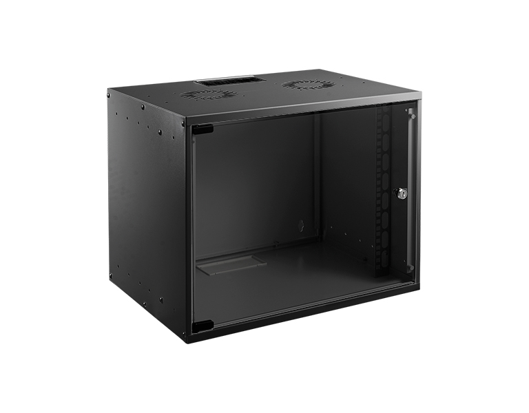 Mirsan SOH06U45DE19.01 Wall mounting rack 6U, depth 450 mm "Flat Pack", black